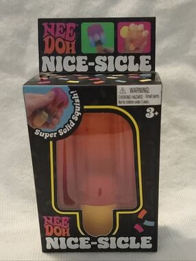 Nee Doh Nice-Sicle Popsicle Toy - Pink & Orange NIB - Sealed